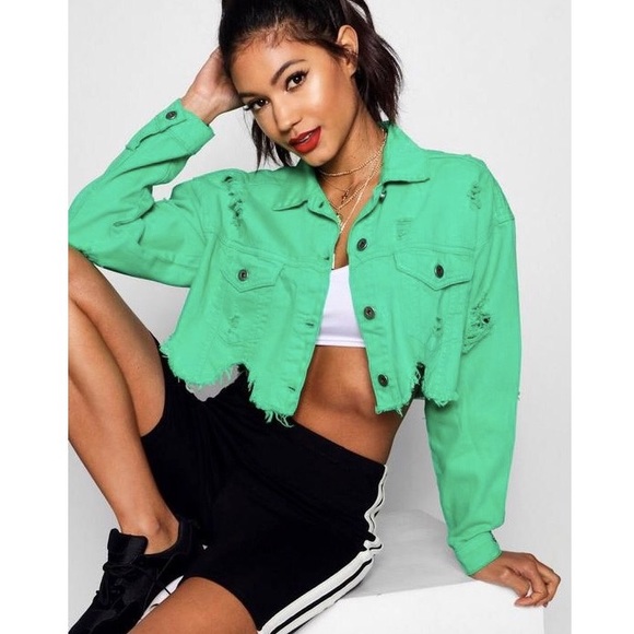 Boohoo Jackets & Blazers - Boohoo Cropped Denim Jacket